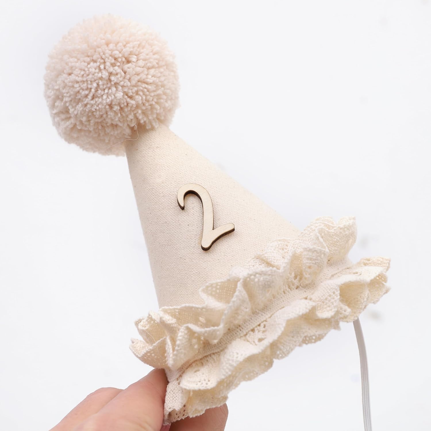 Lace 1/2 Birthday Hat-Sweet Half Birthday Decoration,Lace Flower Princess Party Crown,6 Months Floral Party Supplies - Image 7