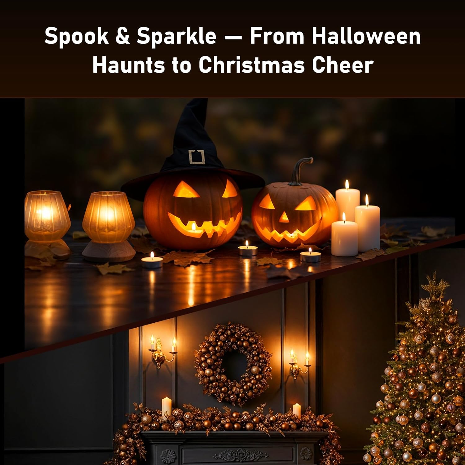 Hompavo Flickering Flame Light Bulbs with Realistic Fire Effect, E26 3W Glass Bulb for Halloween Christmas Outdoor Decor, Halloween Porch, Patio & Home Indoor/Outdoor Party Decor - 4 Pack