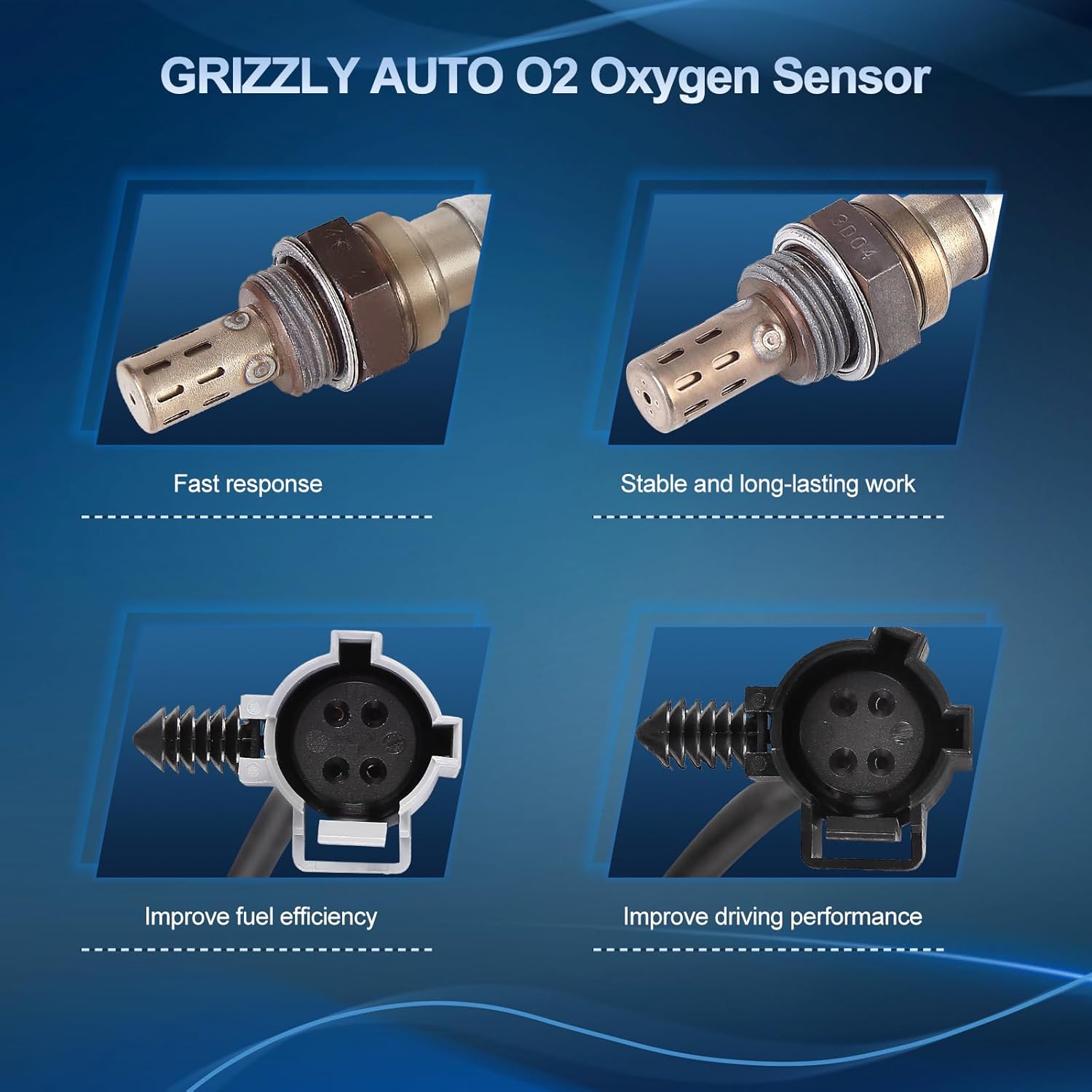 O2 Oxygen Sensor 234-4076 234-4078 Upstream and Downstream Compatible with Jeep L6 4.0L Cherokee 1996-2001 Grand Cherokee 1996-2000 Wrangler 1997-1999, for Dodge Dakota 5.9L 1999 Set of 2
