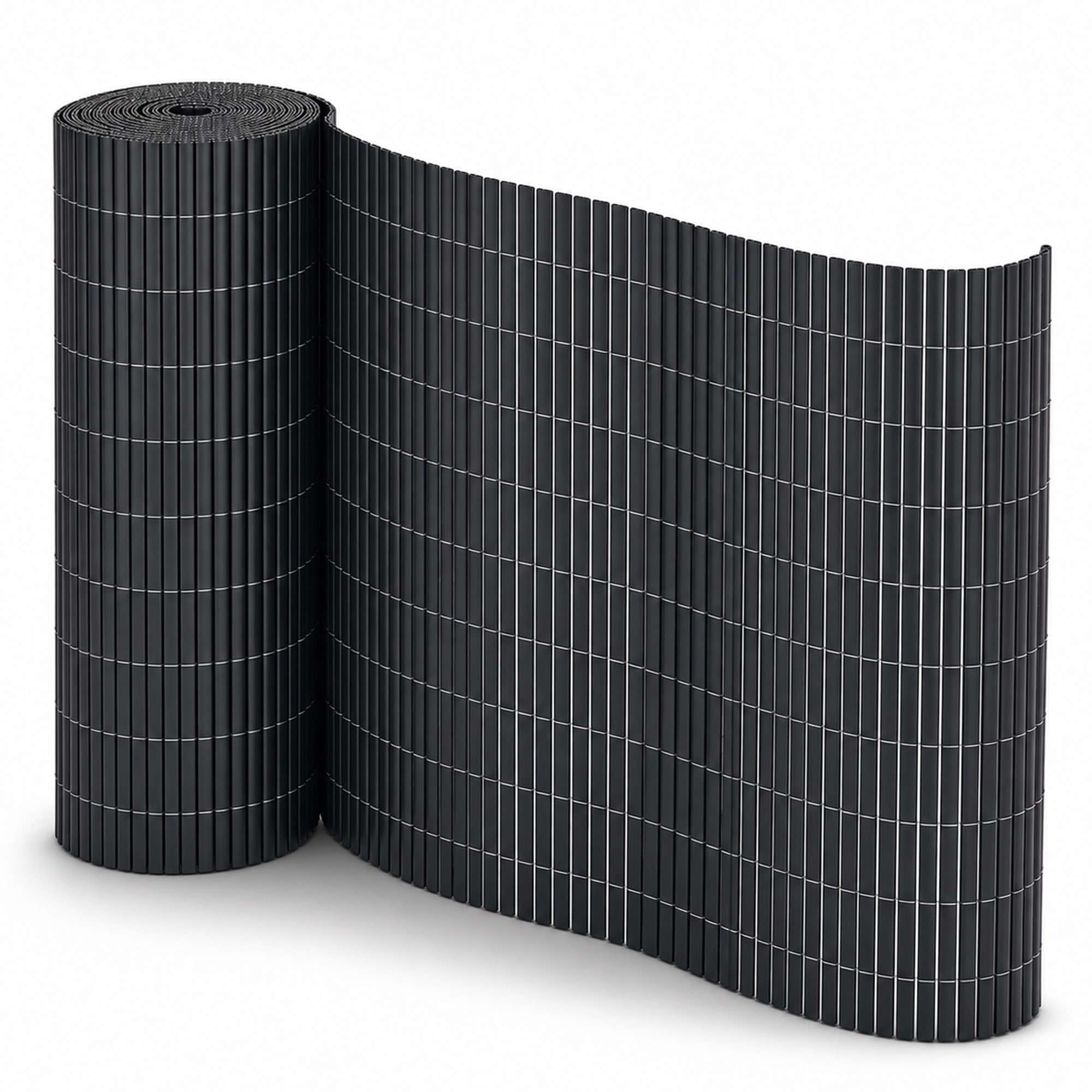 Oypla 1m x 3m Grey PVC Outdoor Garden Fencing Privacy Screen Roll