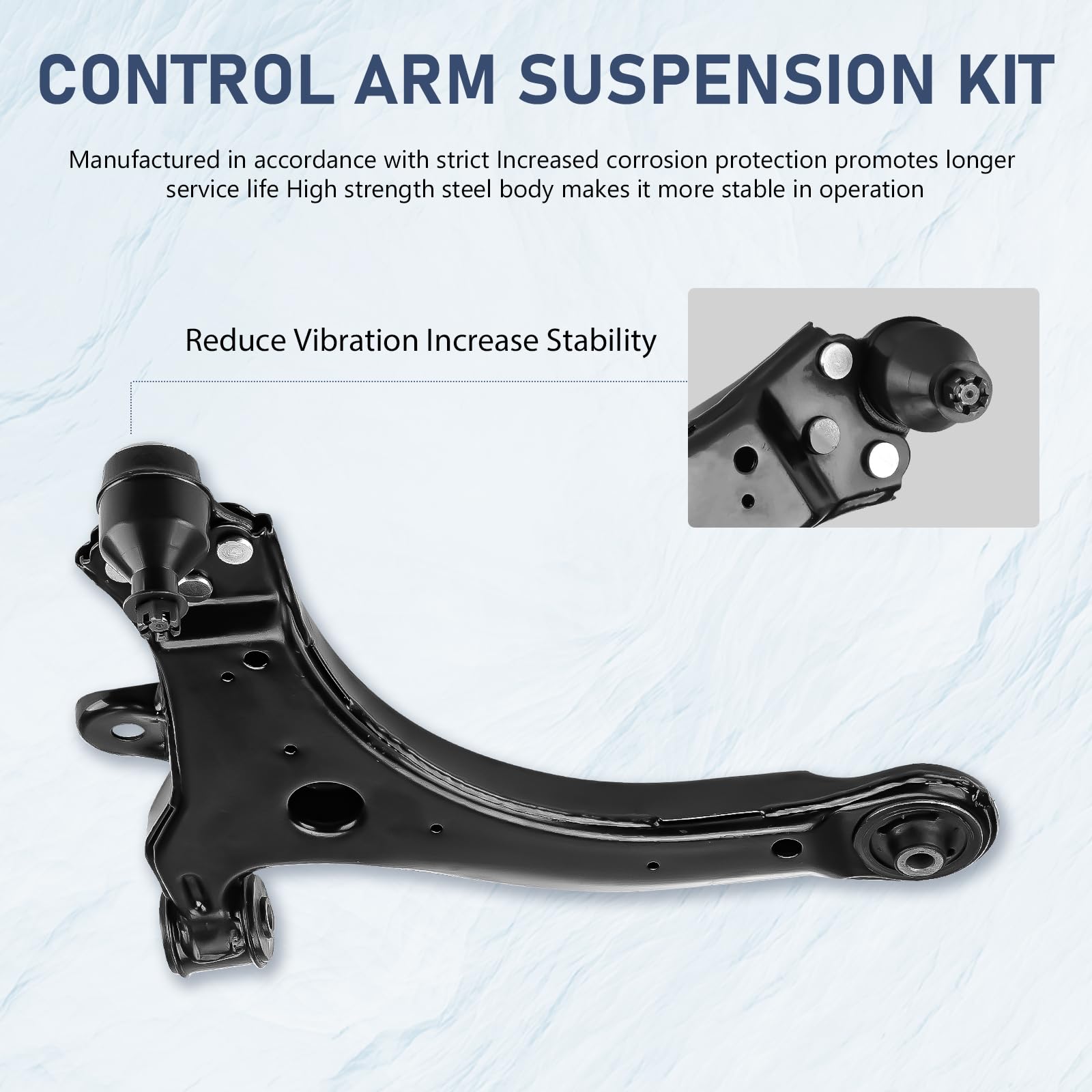 SCITOO Kit De Suspensión De 8 Piezas, 2 Brazos De Control Superior