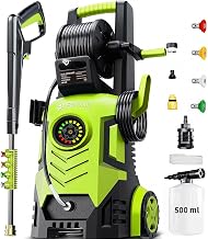 2026New Pressure Power Washer 5000PSI with Adjustable Touch Screen 8 Level, 34" Tall, 4 Quick Connect Nozzles,Inlet Hose&Filter&500mlFoam Cannon for Cars/Fences/Driveways/Home Cleaning (Yellow)