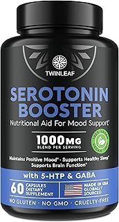 Serotonin Supplement for Mood Support - Made in USA - Natural 5-HTP & L-tryptophan Capsules - Serotonin Booster for Men & ...