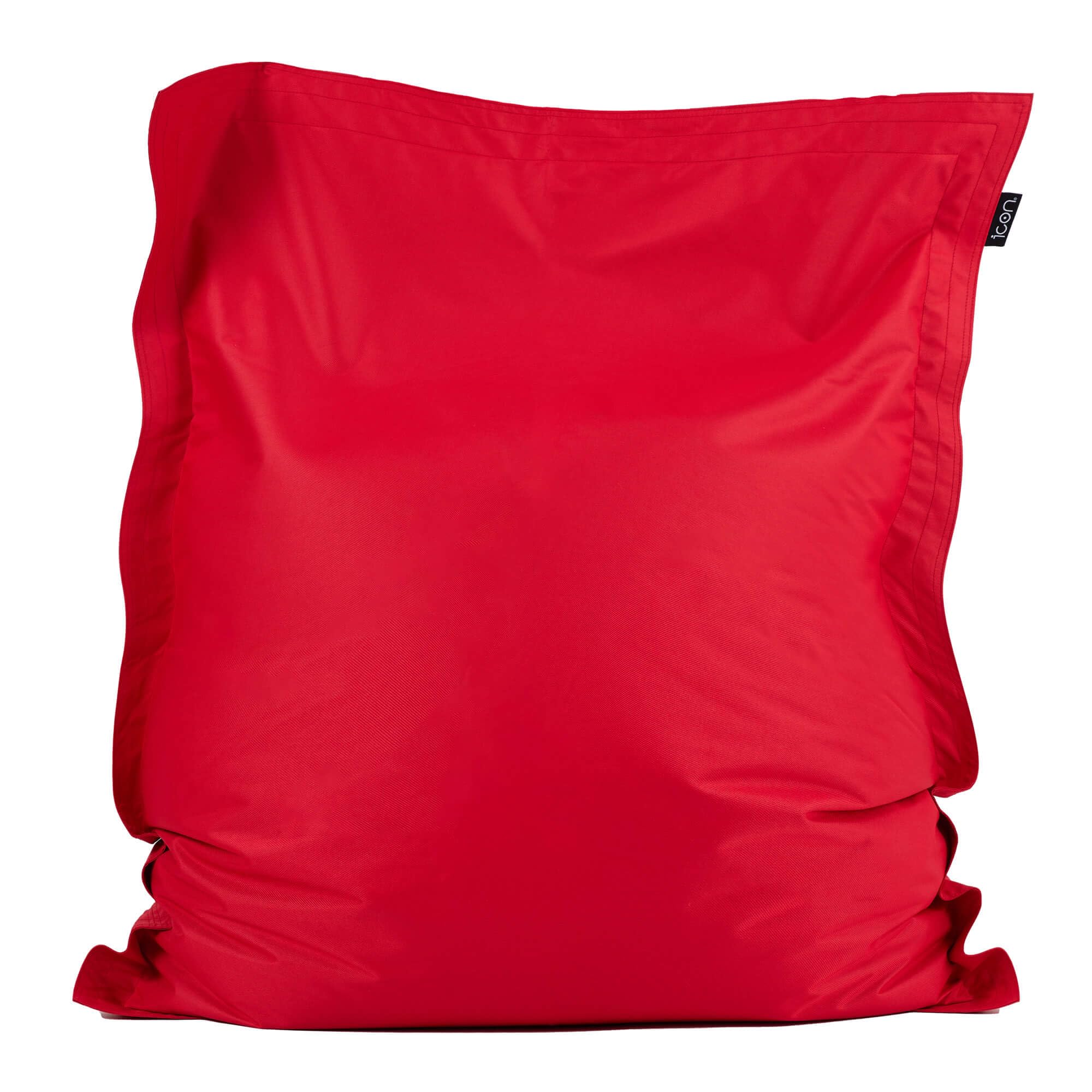 Bean Bag Bazaar Kids Bean Bag, Red, Water Resistant Fabric, Floor Cushion, Beanbag for Indoor and Outdoor Use with Filling Included, 125cm x 100cm, Gaming, Bedroom, Playroom, Garden
