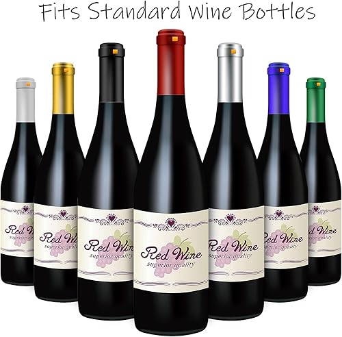 Miniatura 6 de Cápsulas termorretráctiles de PVC, 40 unidades de tapones de corcho para botellas de vino y doradas, juego de preservación de vino para bodegas