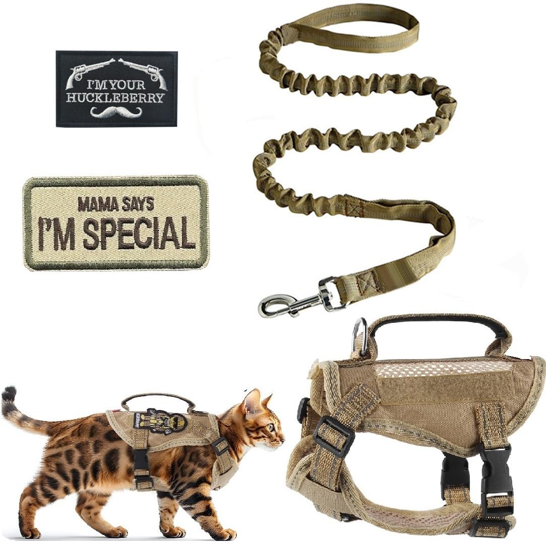 ZHHSUNY Cat Harness, with Handle Anti Escape Small Cats Harness, Adjustable Breathability Cats Collars and Kitten Lead