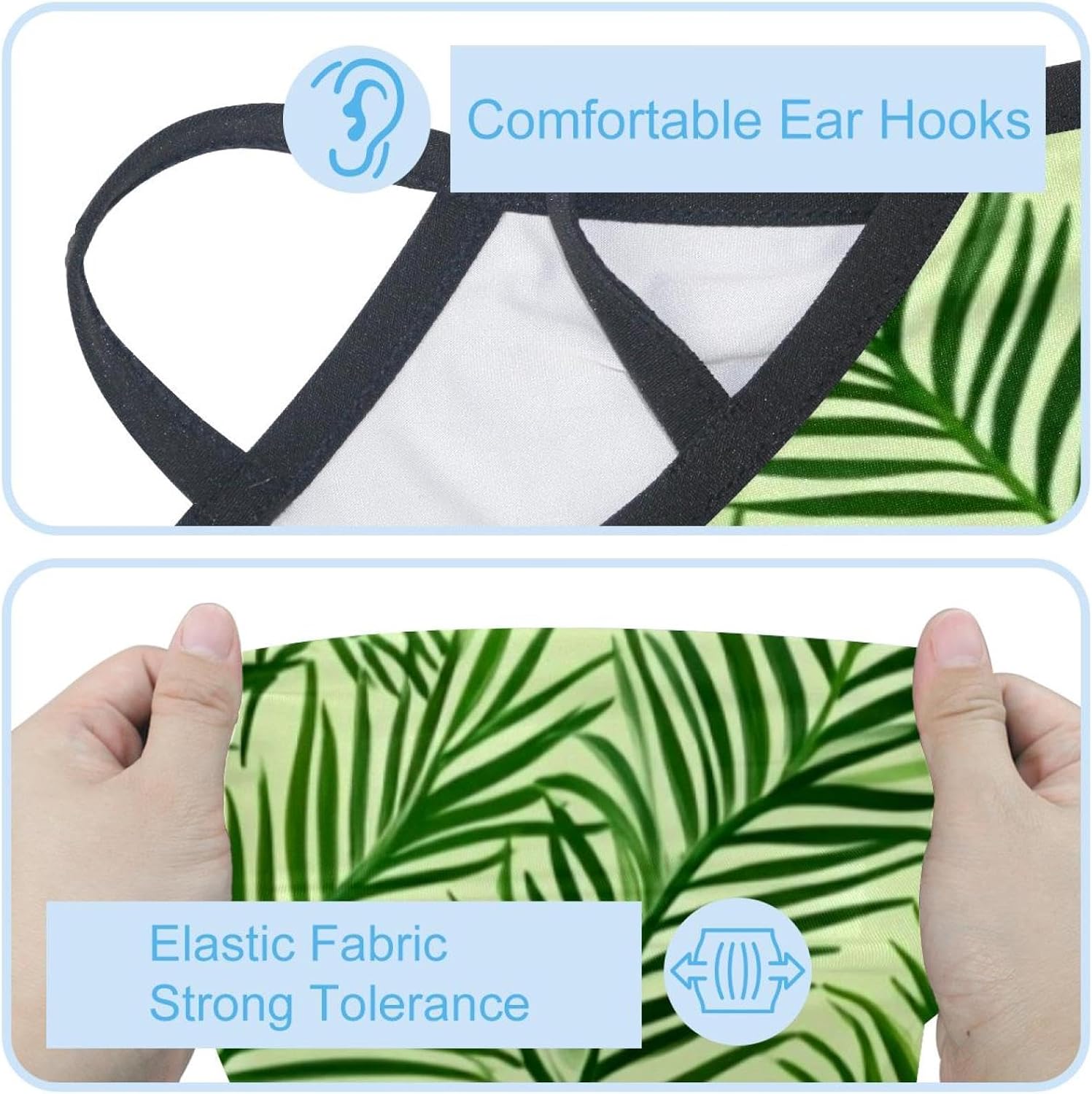 4 Pack Palms (3) Neck Gaiter Face Cover Scarffor Skiing Fishing Hiking Cycling