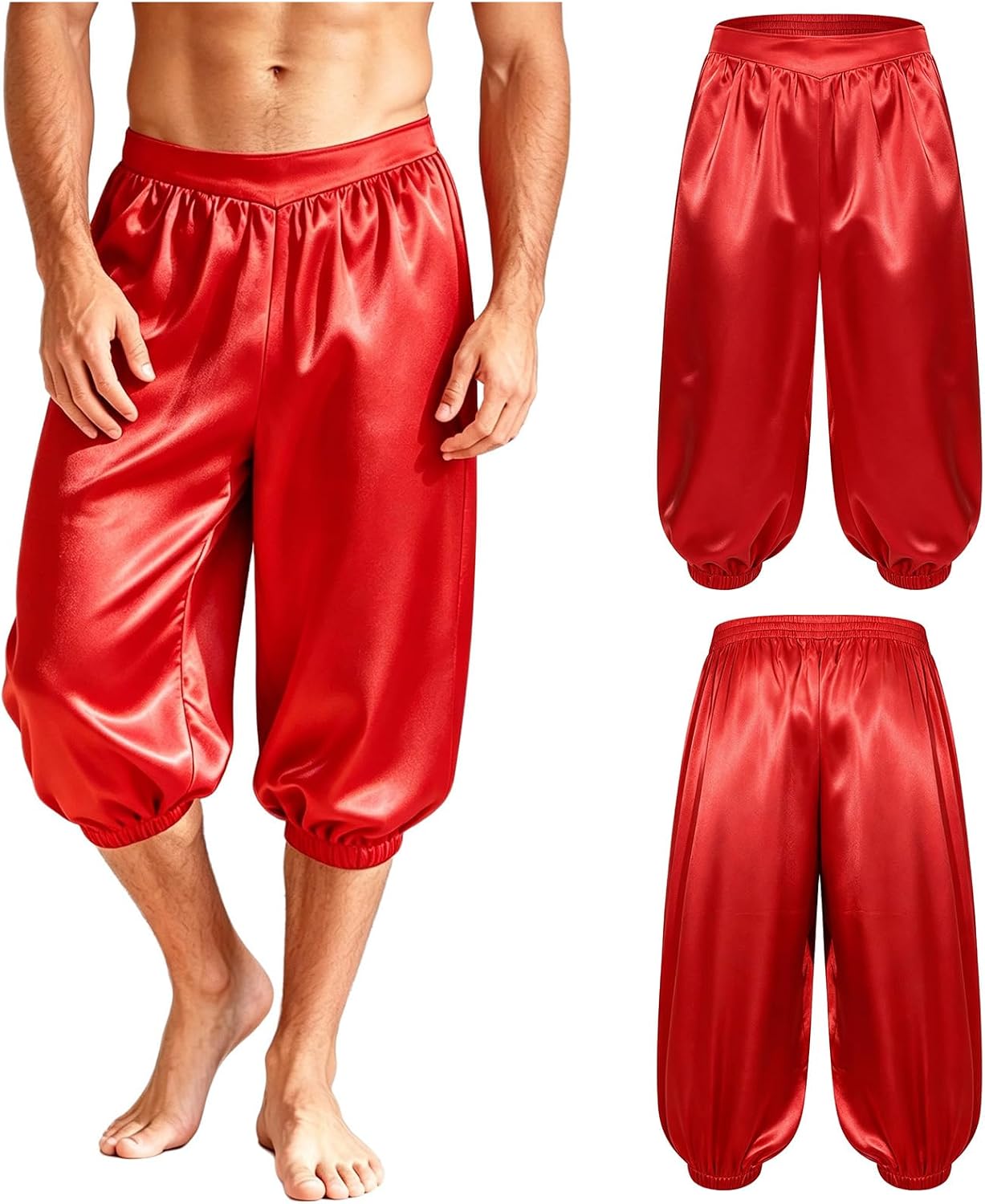 Men Medieval Capri Pants Lantern Pants Pirate Costumes