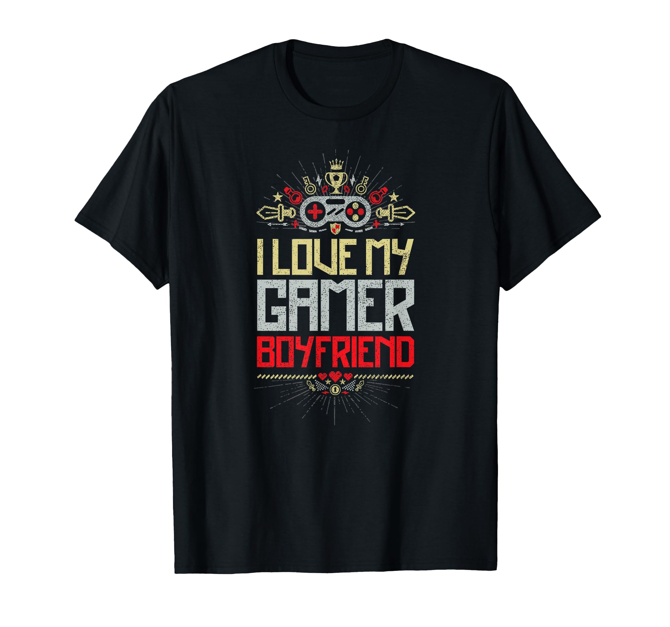 I love my gamer boyfriend video gaming couple t-shirt