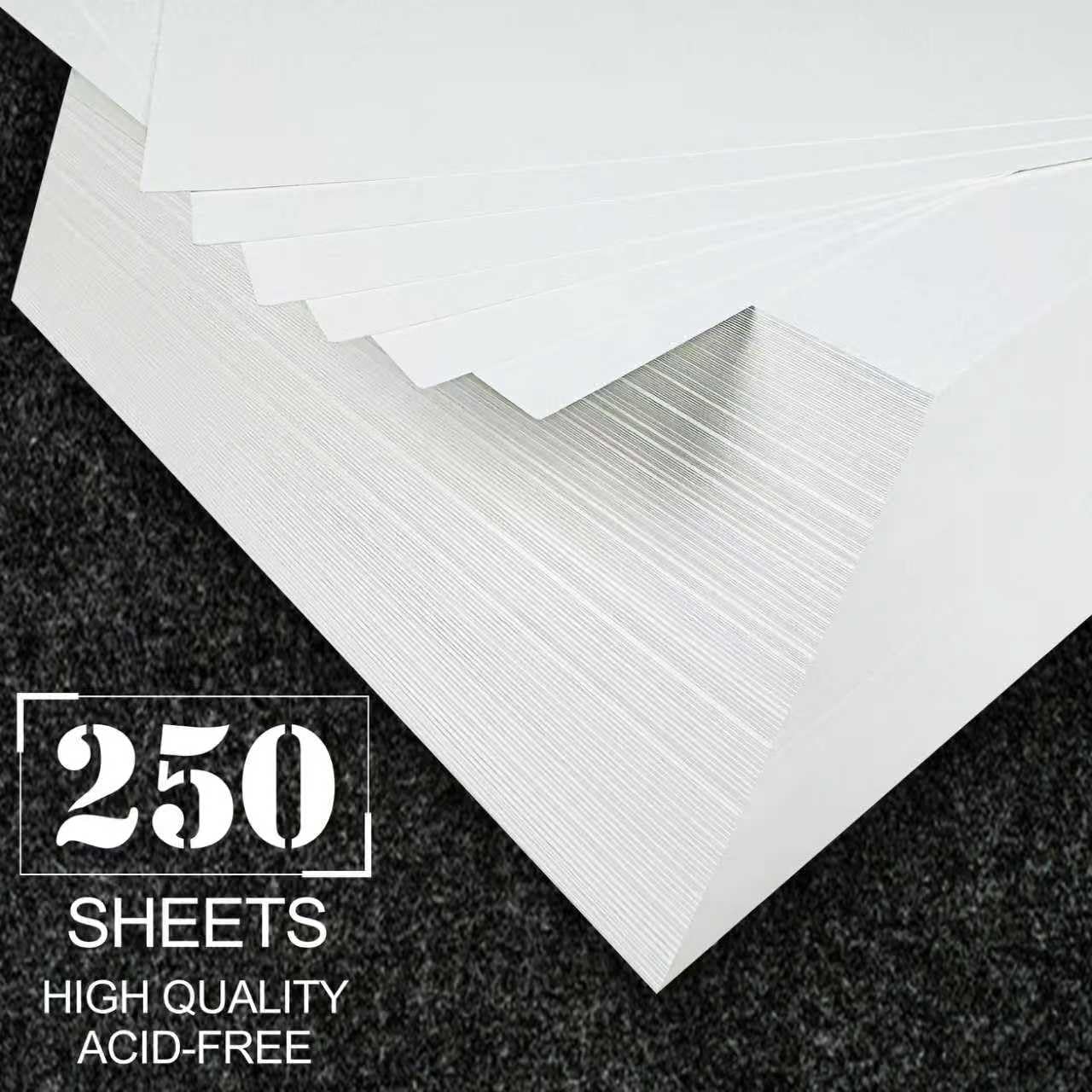 DagouColor Akwarela Papier, 9" x 12", 200GSM, 250 Pcs Papier Akwarelowy, Artysta Malarstwo Dorosłych, Chłopców, Dziewcząt, Studentów, Malowanie, Rysowanie, Mieszane Media