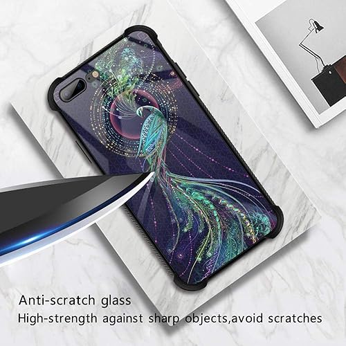 Miniatura 2 de Funda para iPhone 78 Plus, protección de grado militar, esquinas a prueba de golpes, funda antiarañazos para iPhone 78 Plus, pavo real