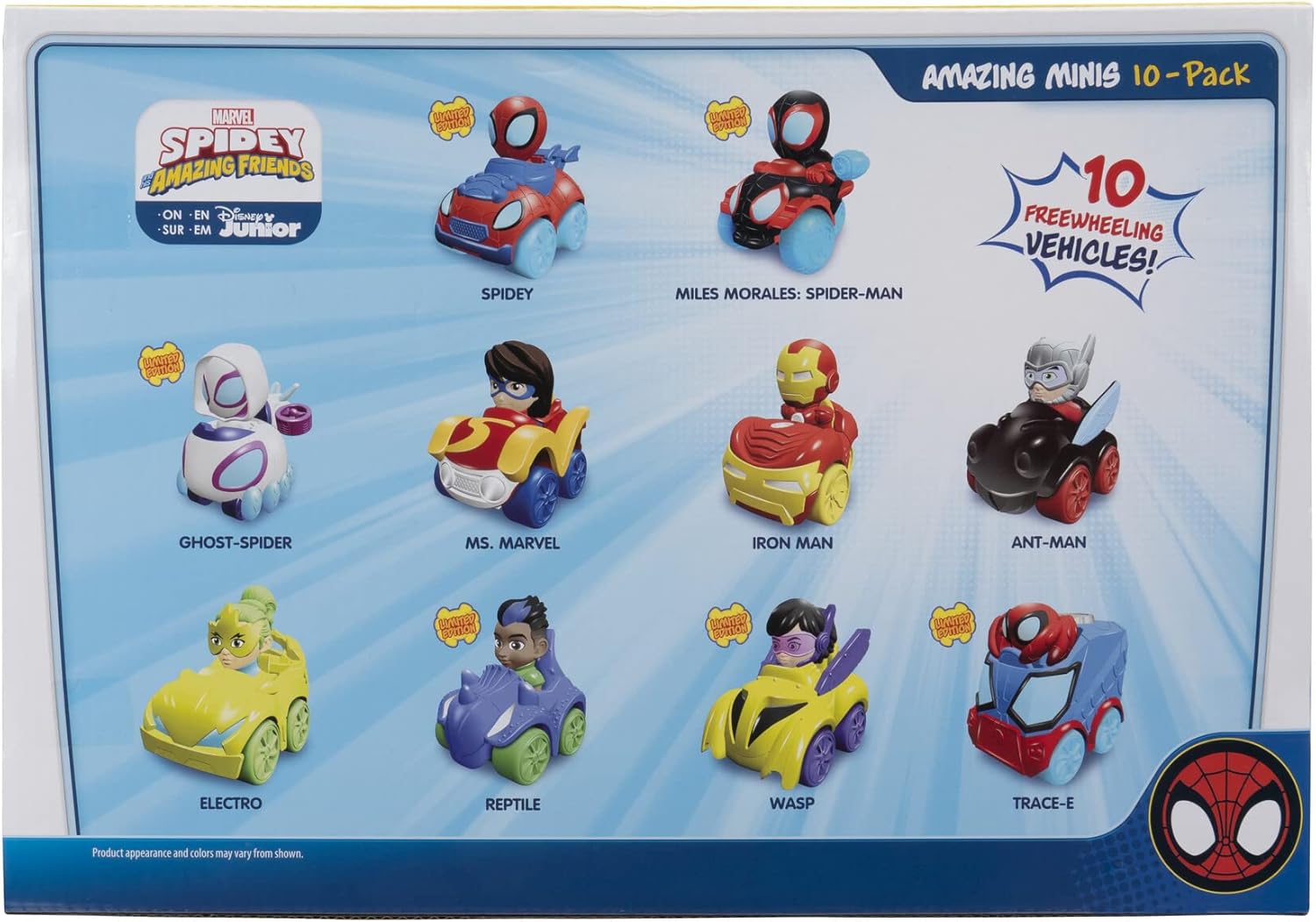Marvel's Spidey and his Amazing Friends - 10 Pack-Ten 2-Inch Amazing Mini Vehicles-Toys Featuring Your Friendly Neighbourhood Spideys - Image 3