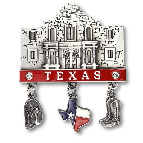 San Antonio Alamo Metal Refrigerator Charm Magnet, Texas Collectible Travel