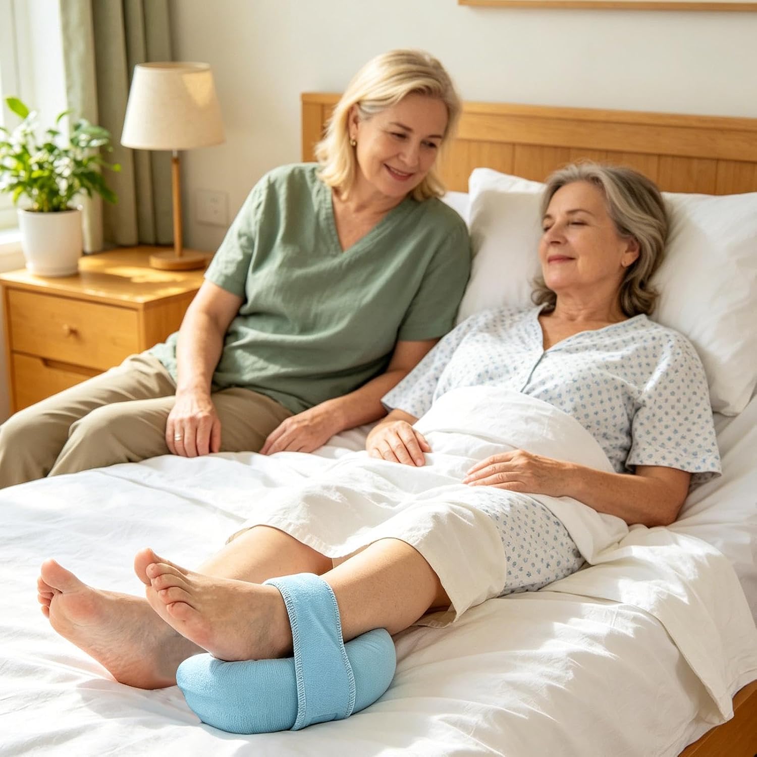 Foot Heel Protector Pillow,Soft Skin Protection Pad - Bed Sleeping Heel Protector,for Elderly People Pregnant Women Men Adults Bed Rest Night Sleeping