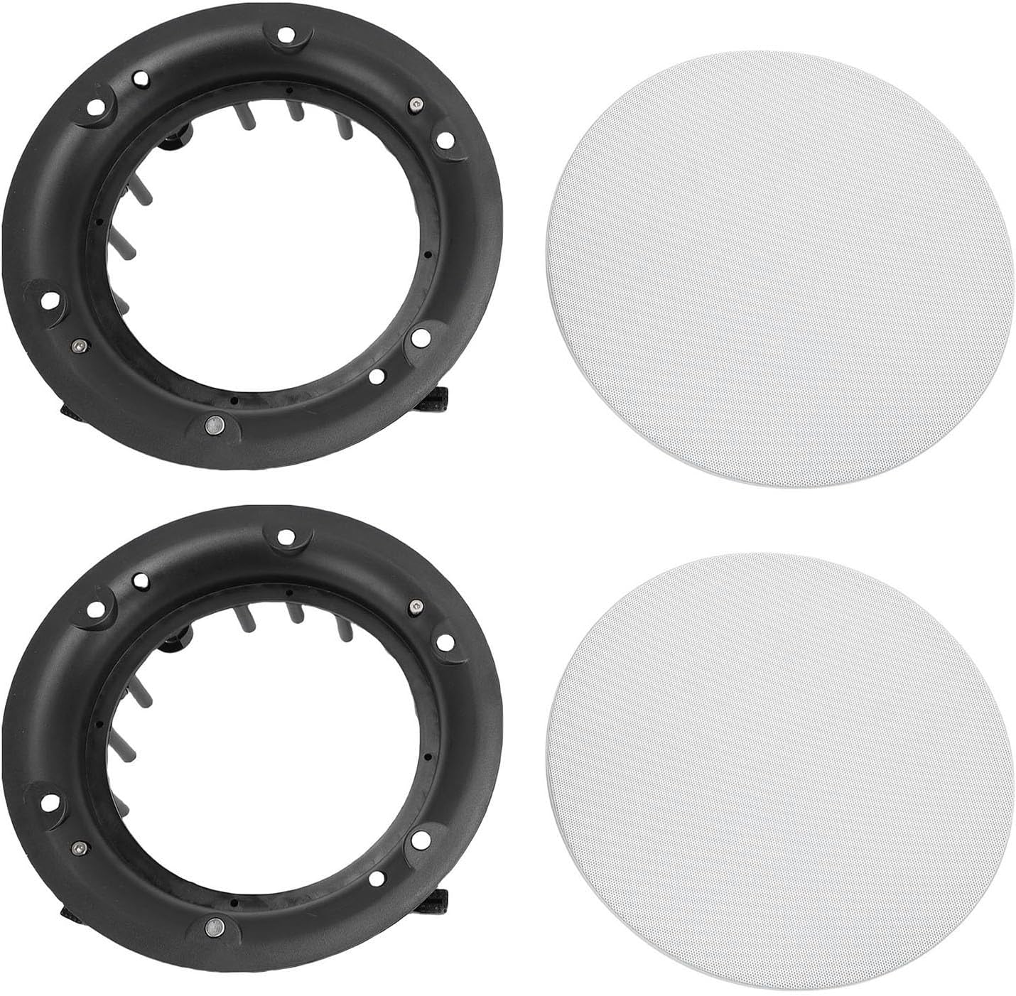 2 Pcs 9.25 Inch Metal Speaker Grills, Magnetic ABS Mounting Base Rustproof Painted Grille with Screws for Home Theater Ceiling Wall Car Boat Office