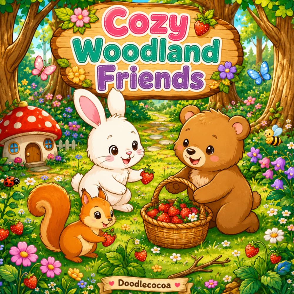Cozy Woodland Friends: Simple & Cute Coloring Book
