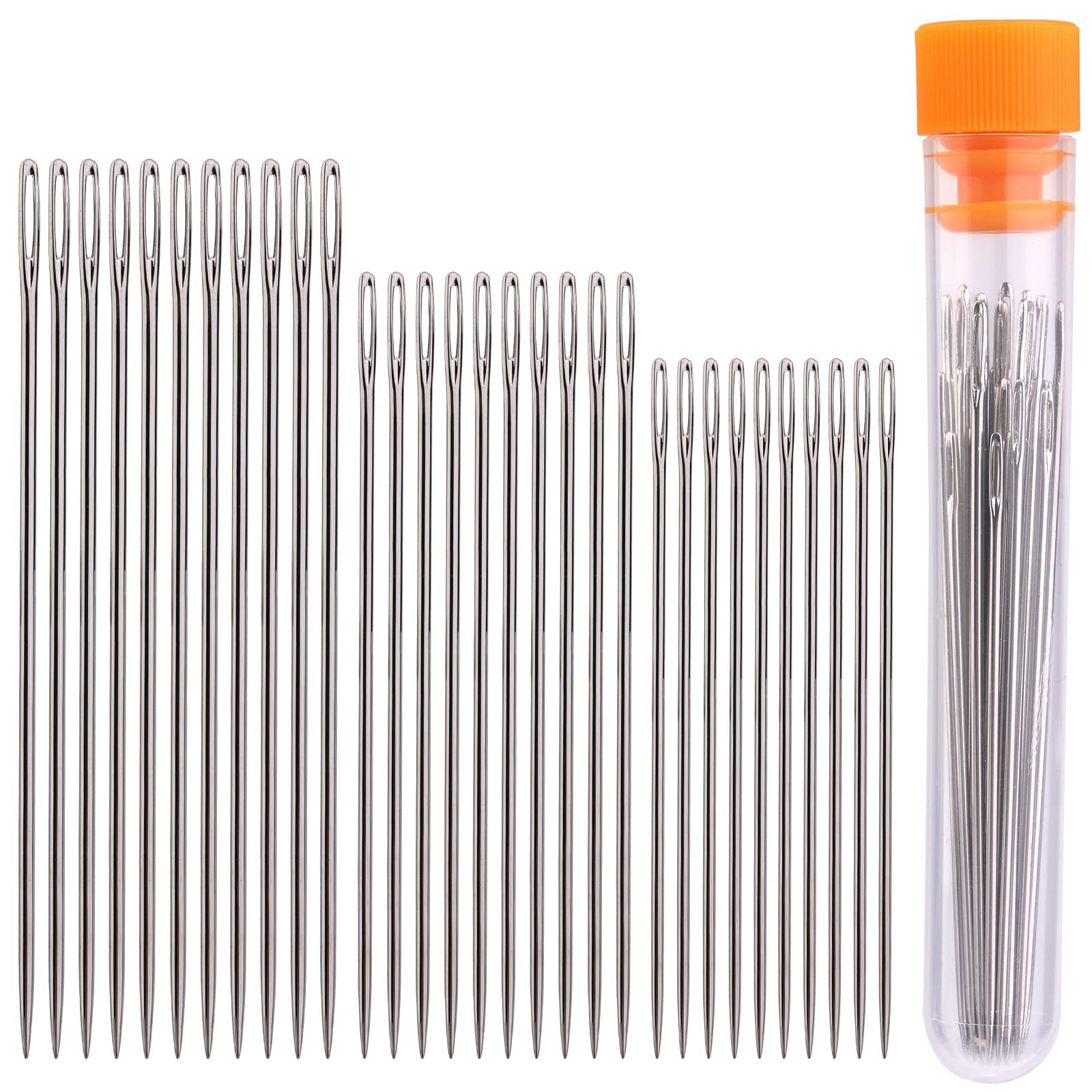 25 Aiguilles à Coudre à Gros Chas - 5 Tailles D'Aiguilles à Coudre à La