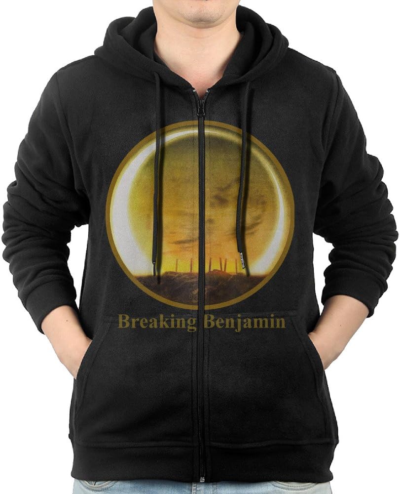Breaking Benjamin Dark Before Dawn Mens' Cotton Full Zip Hoodie Sweatshirt Black