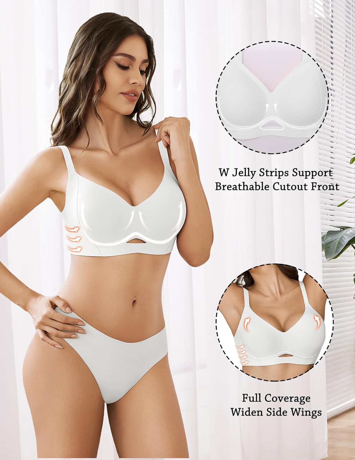 Avidlove Seamless Bras for Women Wireless Push Up Bra Comfort Full Coverage Bralette Supportive No Underwire T-Shirt Bra - Image 2