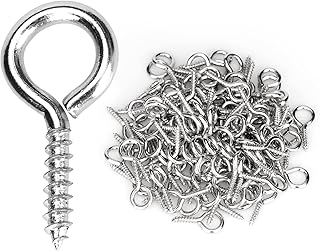Aovchei Eye Screws, 150PCS 0.59 Inch Long, 304 Stainless Steel Self Tapping Eye Hooks Bolts, Indoor & Outdoor for Hanging Artwork