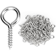 Aovchei 0.59" Heavy Duty Eye Screws, 300 Pack Self Tapping Hooks | 300 Pack 0.59" Heavy Duty Self Tapping Eye Screws, Rust Resistant, Indoor & Outdoor for Hanging Art & Decor