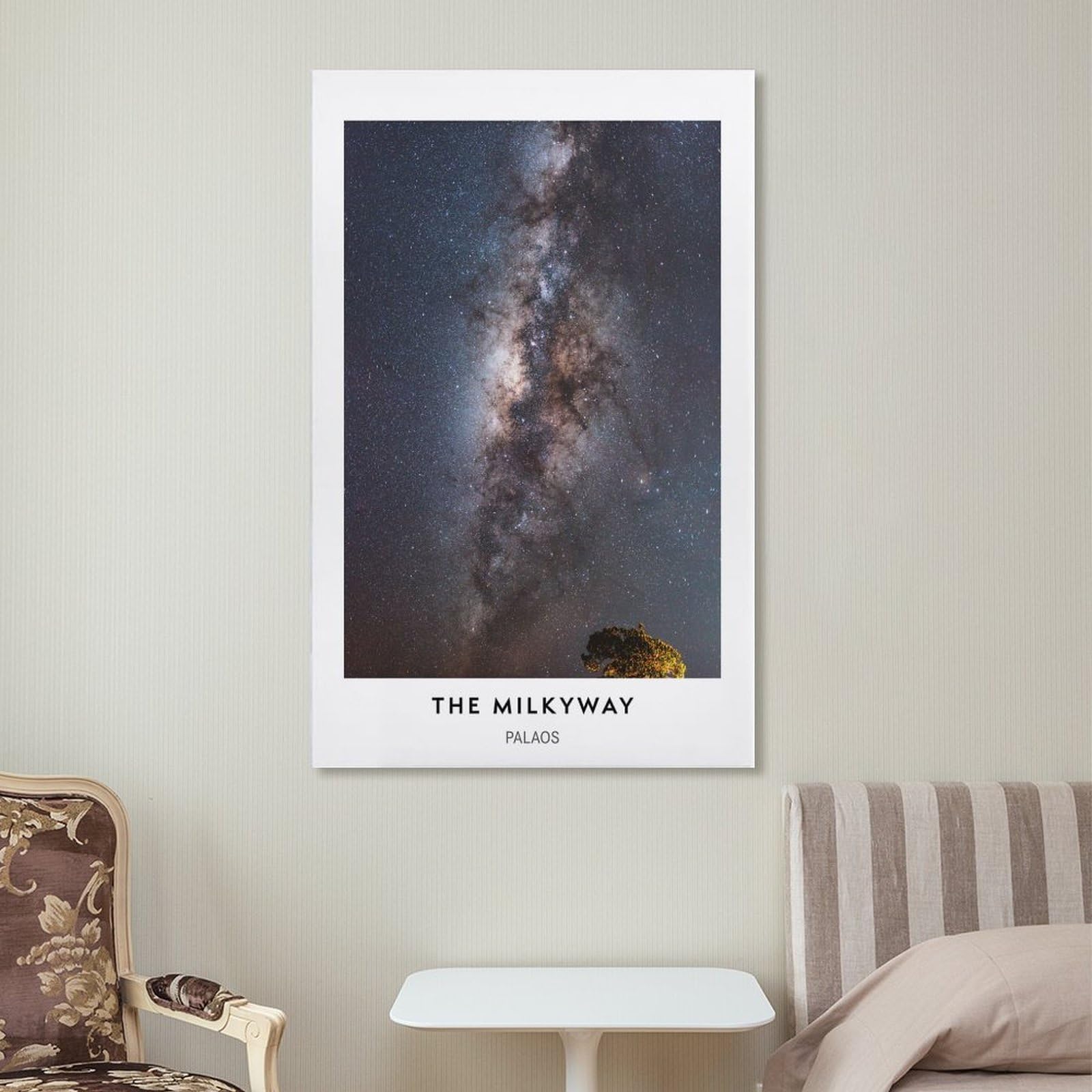 Junmoney Leinwanddruck Milky Way Galaxy Night Sky, 20x30inch(50x75cm), Für Schlafzimmerdeko, Ecken Oder Studios, Dekorative Wandkunst Für Ruhige Zimmer