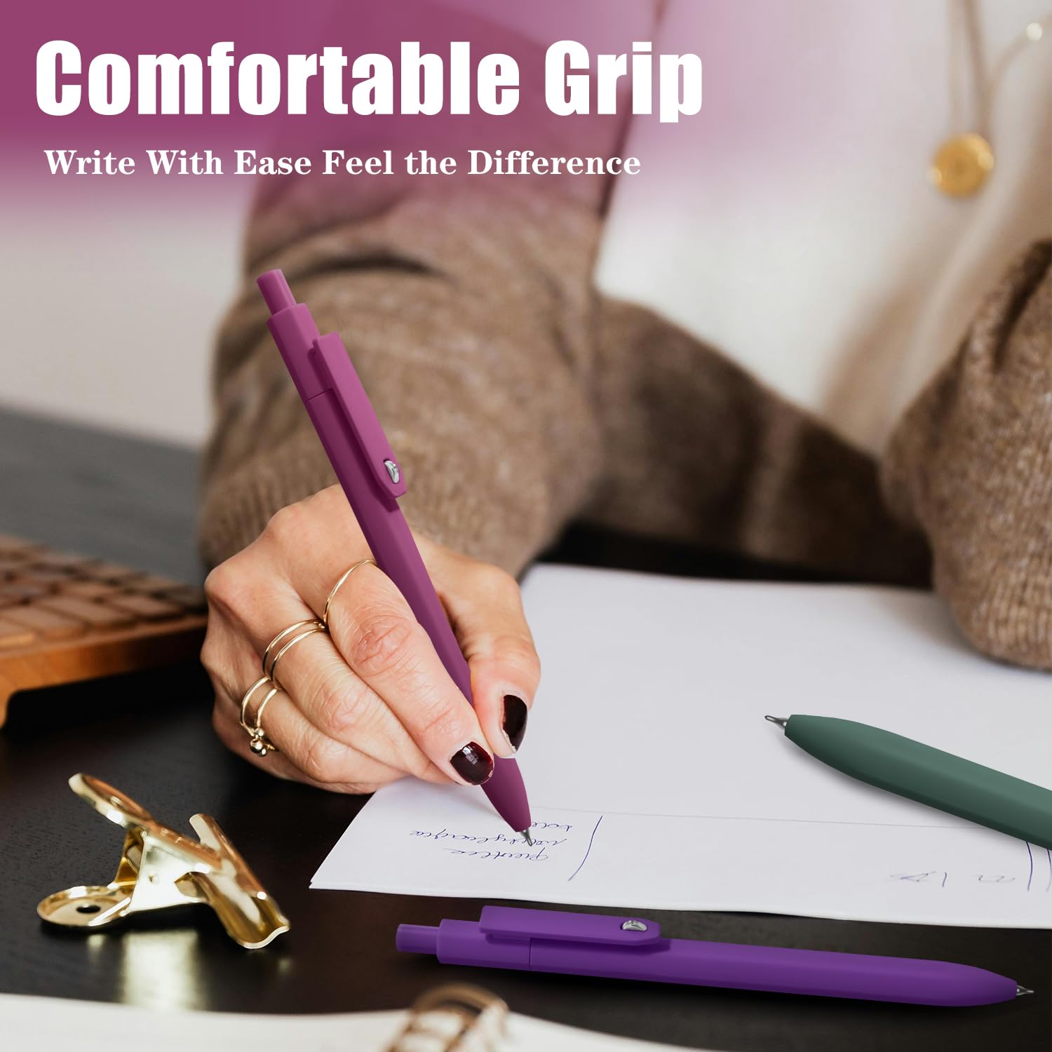 Vitoler Gel Pens 0 5 mm Black Ink Pens 8 pcs Smooth Writing Pens for Bible Retractable Quick — view 7