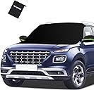 Tevlaphee Windshield Cover for Ice and Snow, Heavy Duty 600D Oxford Fabric, Waterproof, Embedded Magnets, Side Mirror Protector, Fit Most Cars, SUVs, Vans, Truck