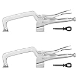 MAXPOWER Bench Clamp 14-inch, Inserta Pliers with M8 Bolts, Welding Table Locking Clamps, Pack of 2