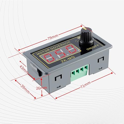 Miniatura 8 de ZK-MG PWM Controlador de velocidad del motor Pantalla digital LED Generador de señal ajustable Módulo de controlador 5V 12V 24V Gobernador de motor