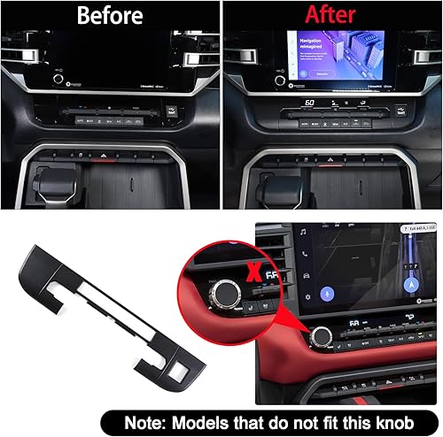 Miniatura 2 de Cubierta de ajuste de control de clima de aire acondicionado para automóvil Toyota TundraSequoia 2022-2024 Control central de camión AC Botón de