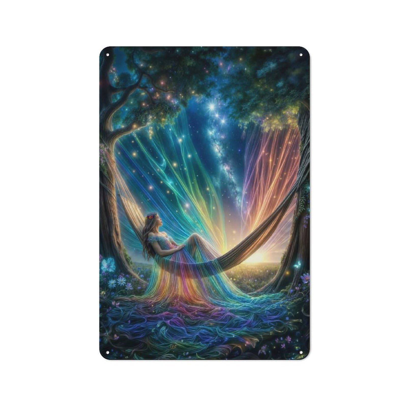 Junmoney Style-24 Vintage Stargazing With Rainbow Tin Sign 30X20cm, Shed Wall Plaque For Garage, Workshop, Shed Or Utility Room