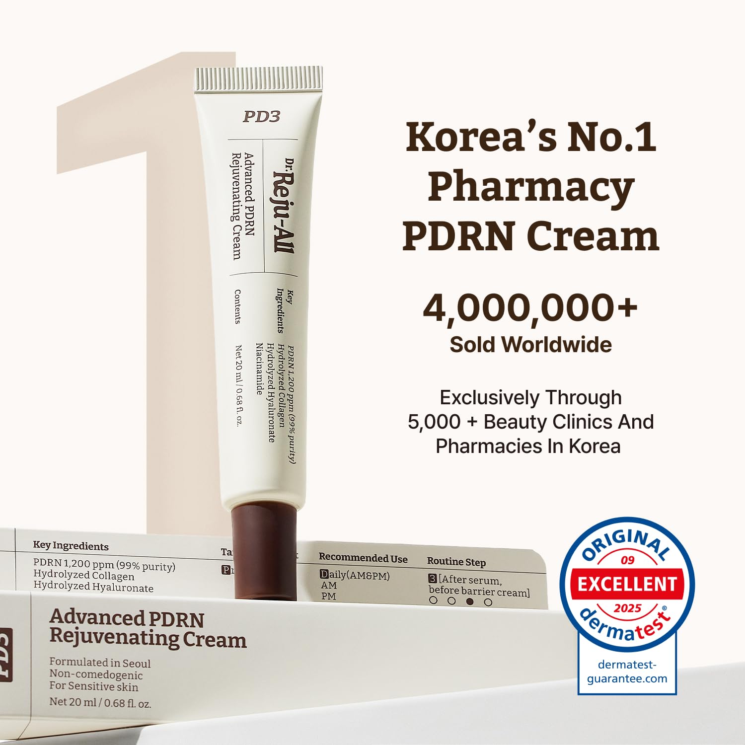 フェイスクリーム Advanced PDRN Rejuvenating Cream 60ml Dr.Reju-All Advanced PDRN Rejuvenating Cream – 99% Pure Salmon DNA