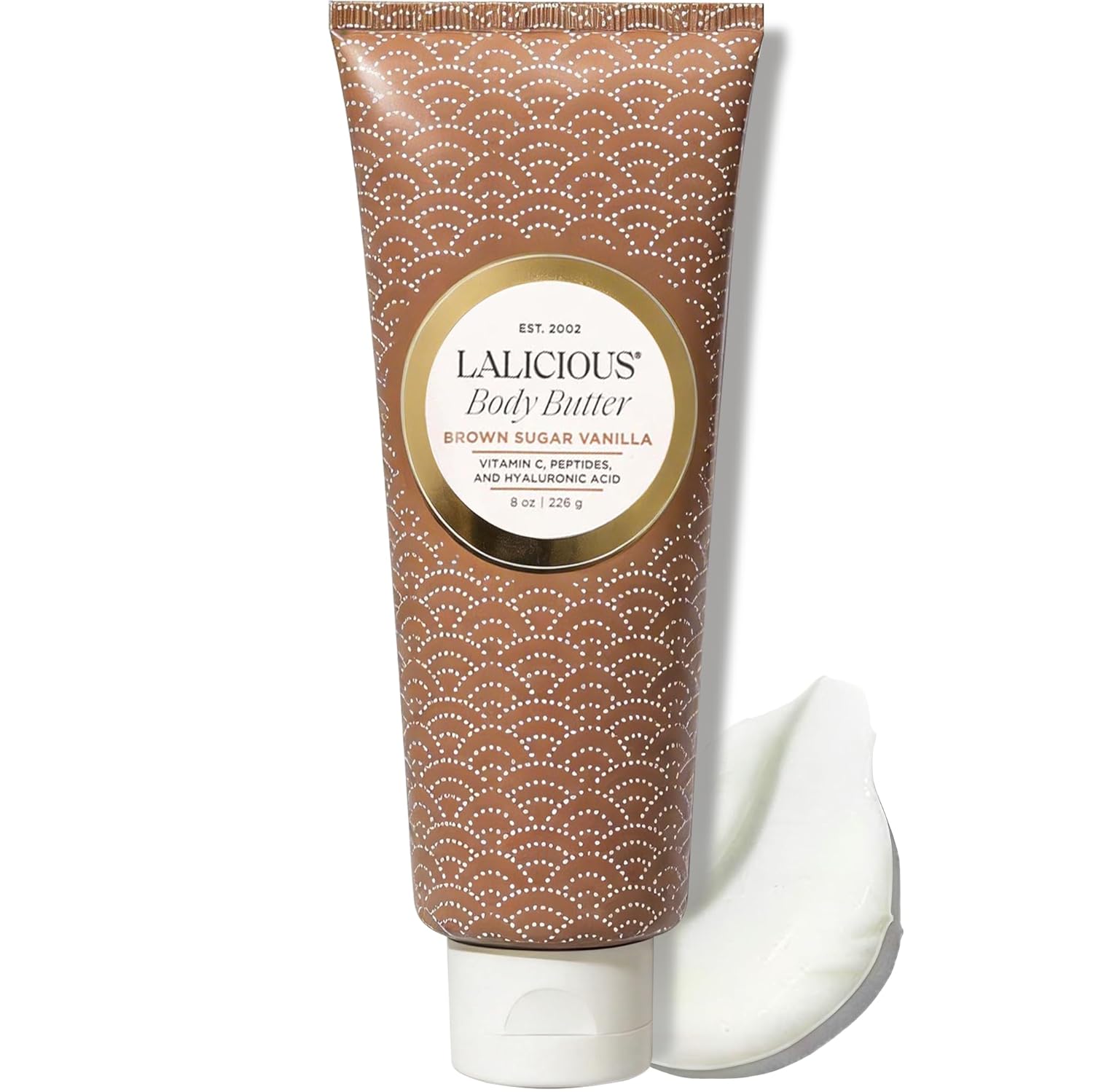 LaLicious Sugar Kiss Body Butter- Hydrating Body Moisturizer with Whipped Shea Butter, Silky Soft Skin, Deep Nourishing Moisture, Cucumber Extract, Apricot Oil, 8 Oz