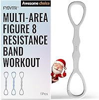 Vista 9 de Bandas de resistencia mejoradas de figura 8, bandas de silicona sin olor, sin polvo. Alta elasticidad para entrenamientos de brazos, espalda, 15