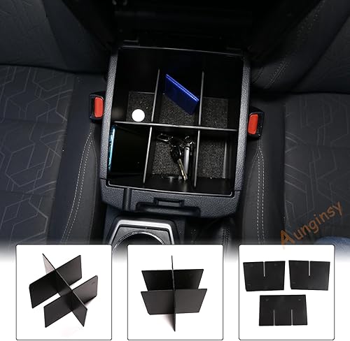 Miniatura 6 de Divisores de caja de almacenamiento para consola central de automóvil, compatible con Toyota Tacoma 2016-2023, bandeja organizadora de consola