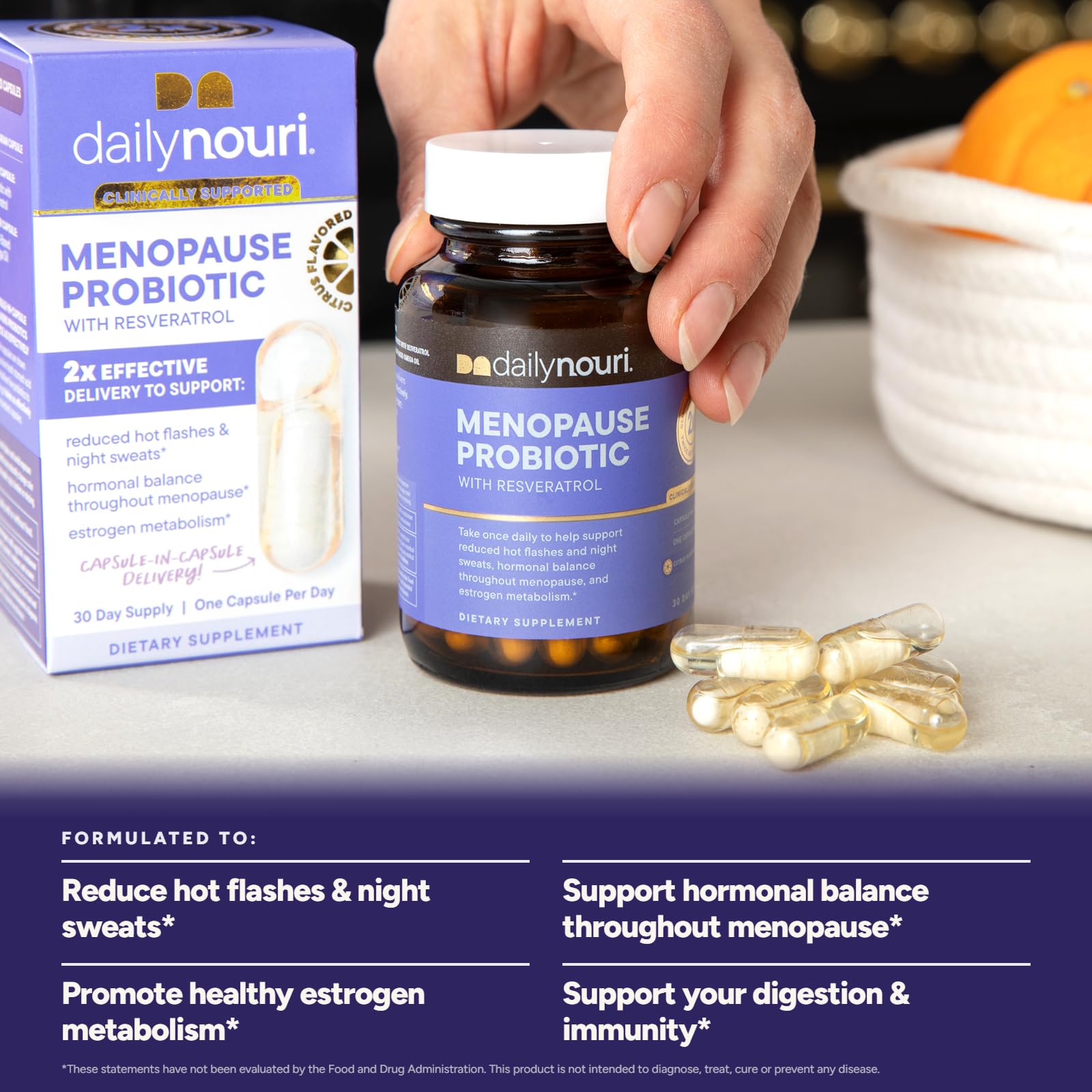Daily Nouri Menopause Probiotics for Women | Hot Flashes + Night Sweats — Amazon image 3