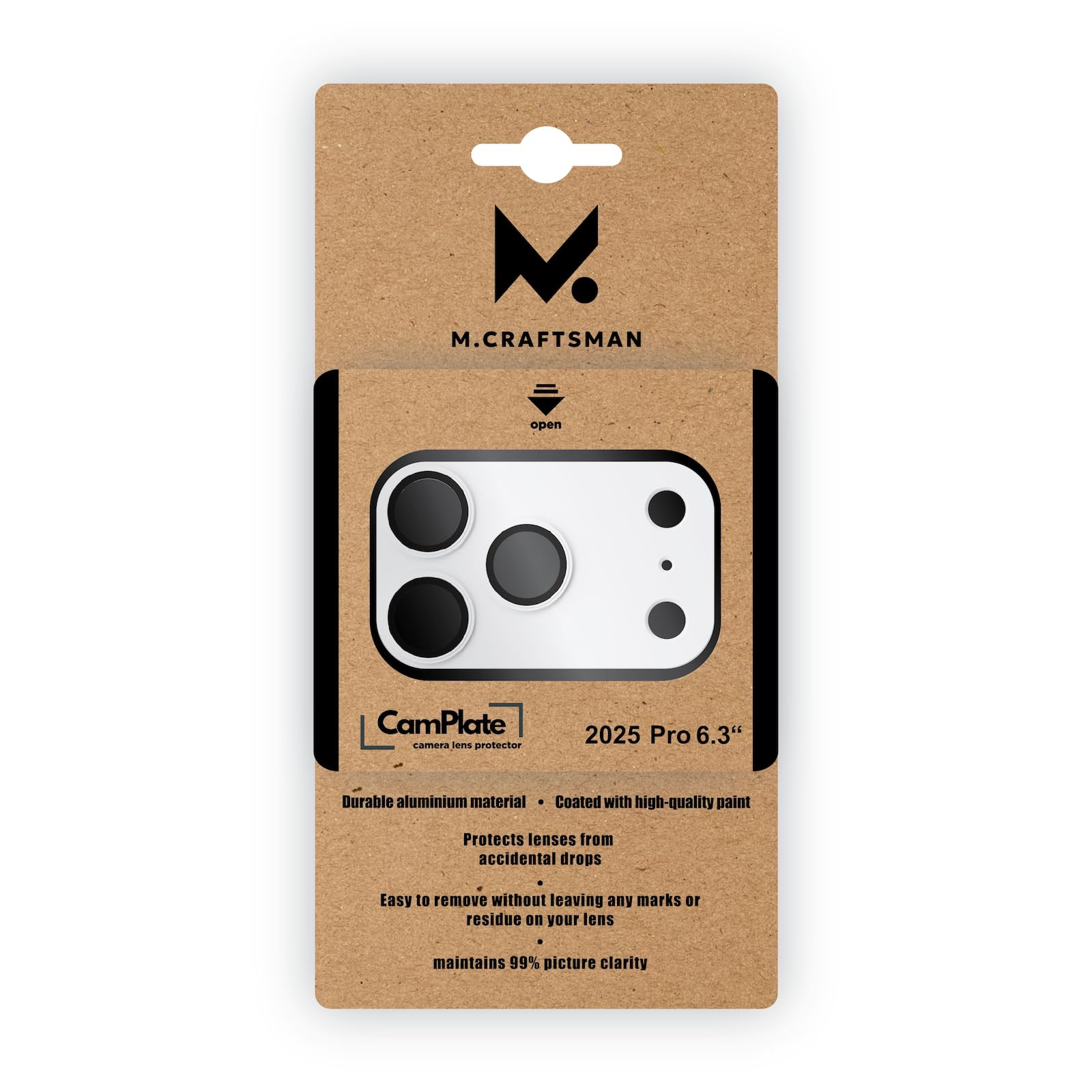 Protezione per obiettivo fotocamera iPhone 17 Pro (bianco, iPhone17 PRO)