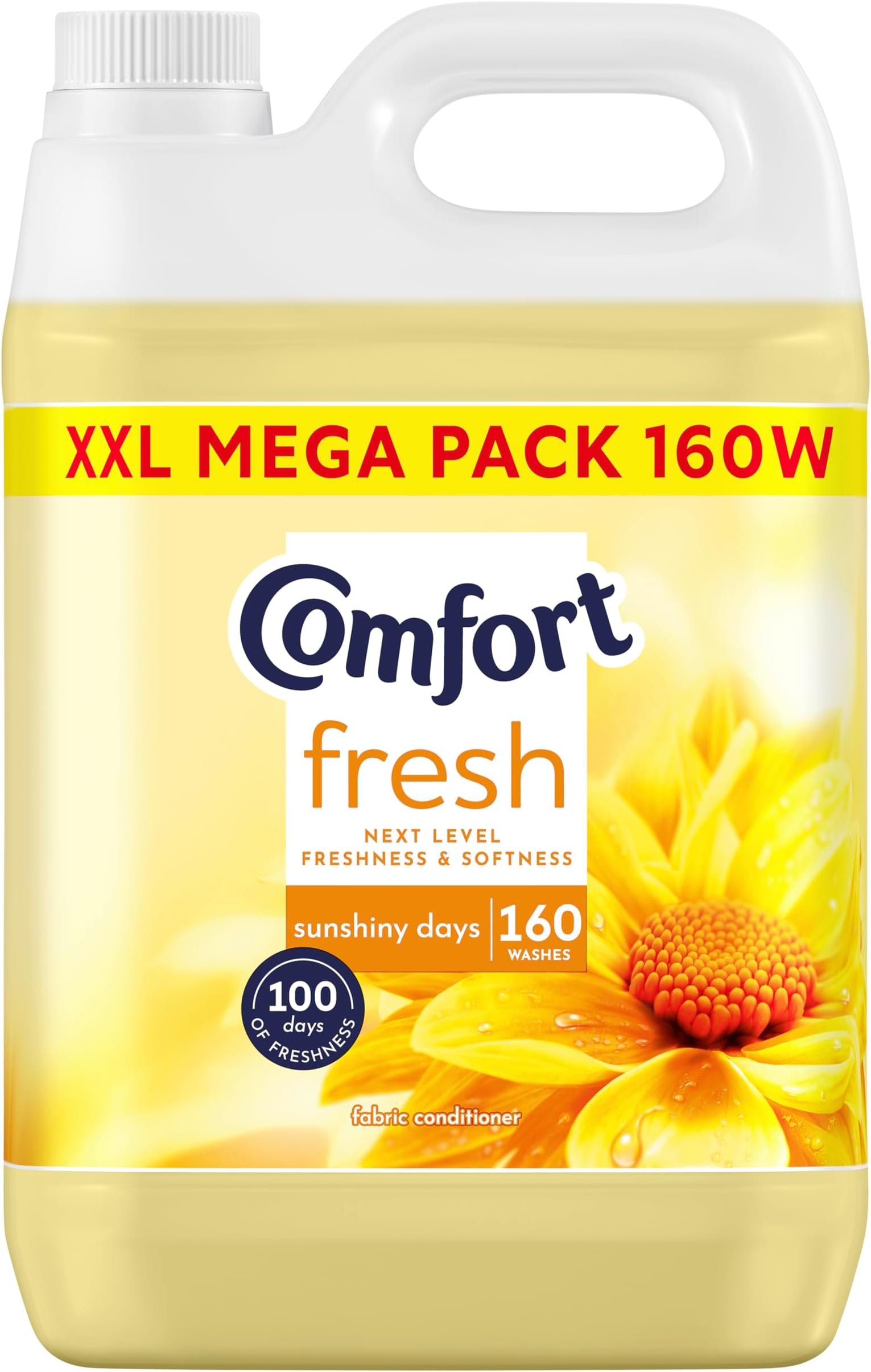 Fresh Sunshiny Days Fabric Conditioner Softener with Motion-Activated Fragrance Technology 100 Days of Freshness 160 washes (4.8 L)
