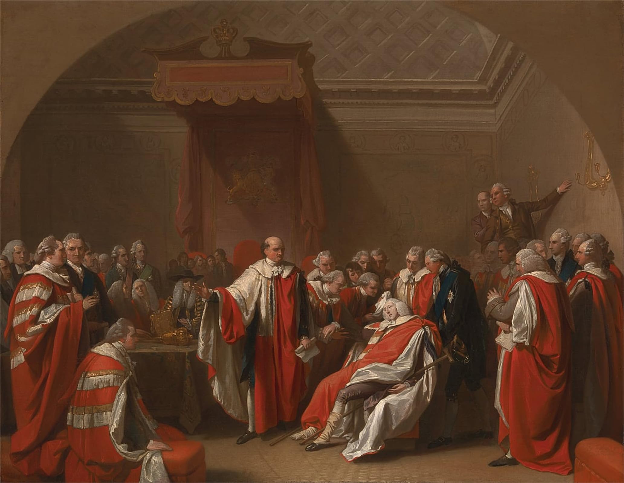 ARTXLXXBN Famous Print Painting Colorful Art Print the Death of Chatham by Benjamin West Canvas Art Decorations for Home Decor 60x90cm
