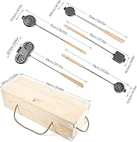 Vista 2 de HAWOK Juego de 10 unidades de hierro fundido con caja de madera