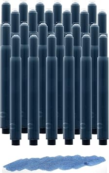 Pen Savings Ink Cartridges Compatible with Lamy Safari Fountain Pens, 24 Pack, Lubricated Ink for Smooth Flow, Calligraphy Writing, Clog Free Navy Blue