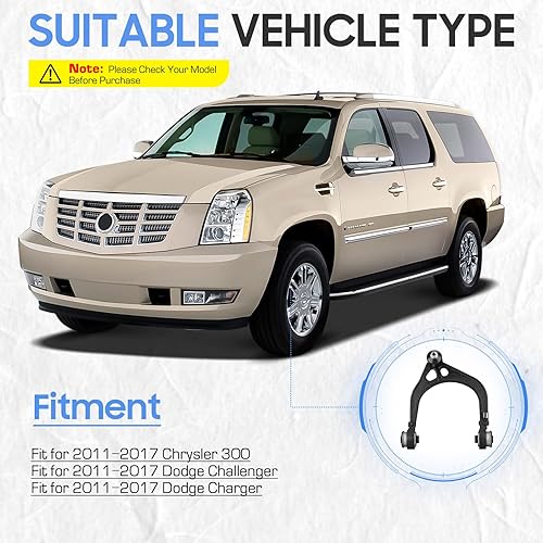 Miniatura 2 de RWD Front Control Arms wBall Joints Sway Bars Tie Rods Suspension Kit for 2011-2017 Dodge Challenger Charger Chrysler 300 RWD (14pc set)