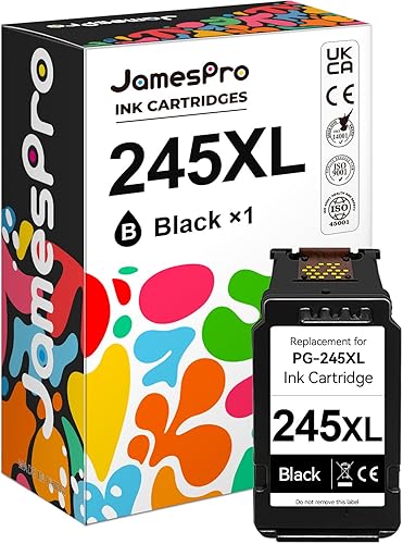 JamesPro Cartucho de tinta 245XL (1 unidad) de repuesto para Canon 245XL tinta negra compatible con tinta de impresora Canon 245 funciona con