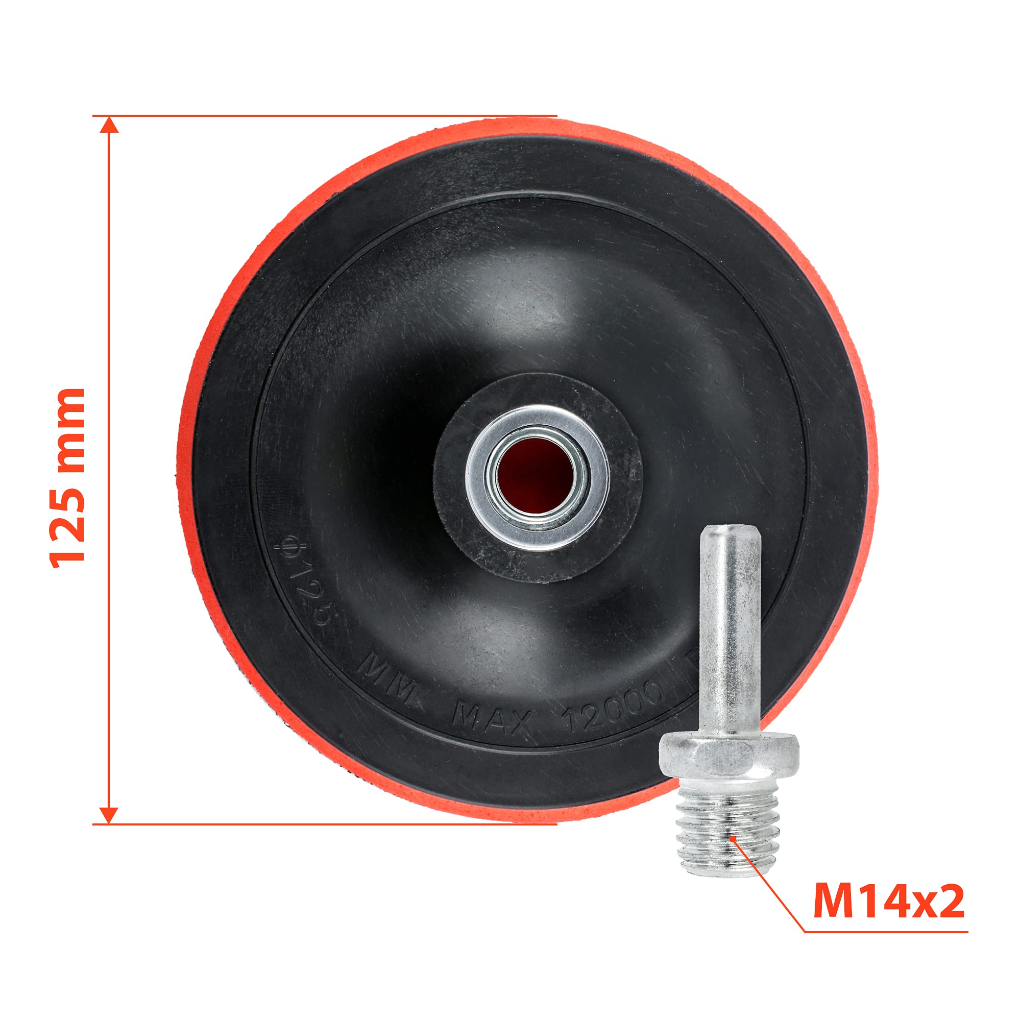 Platorello Abrasivo 125mm Con Adattatore M14 - Per Trapani E Smerigliatrici - Foto 9