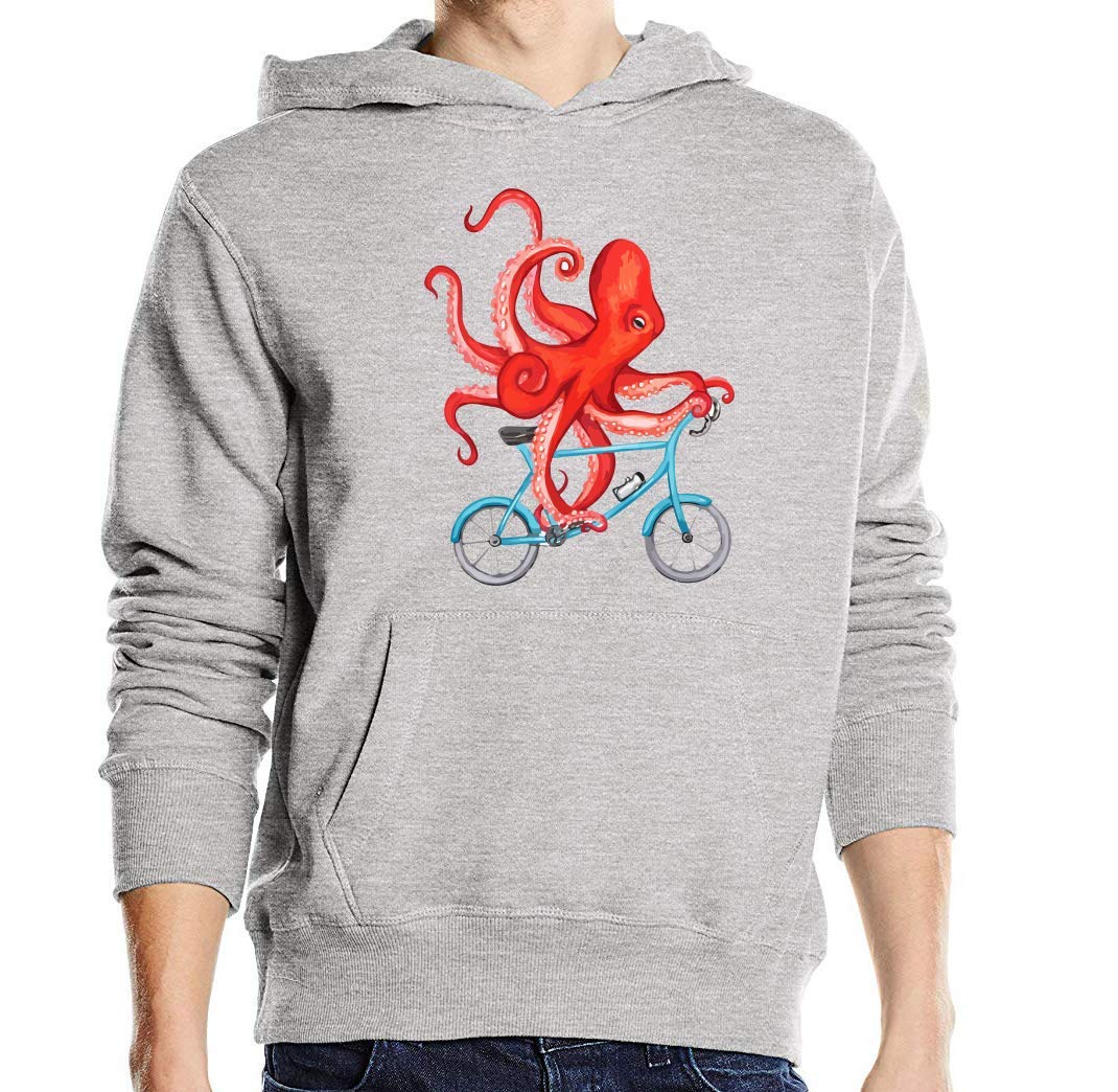 Pull à capuche unisexe Octopus gris taille S sweat coton original - 2