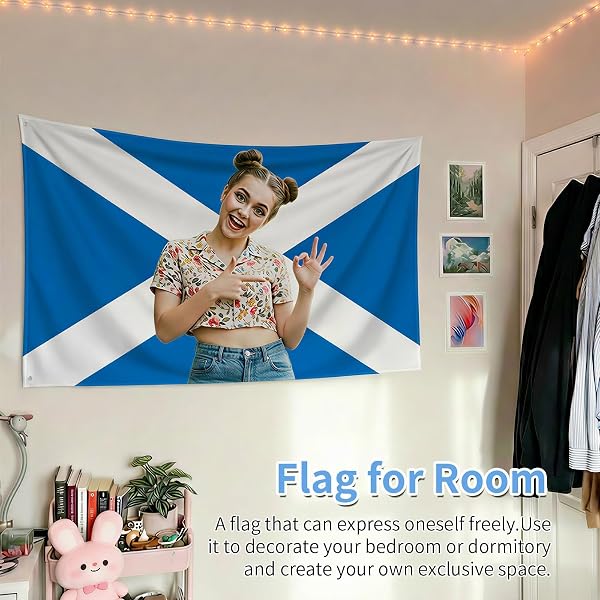 Custom Scottish Flag-Personalised Scotland Flag with Picture Photo Logo Text-Custom Scottish Tapestry Banner for Competitions,Soccer Party Bar Garden Festivals Dorm Decoration Indoor Outdoor - 2