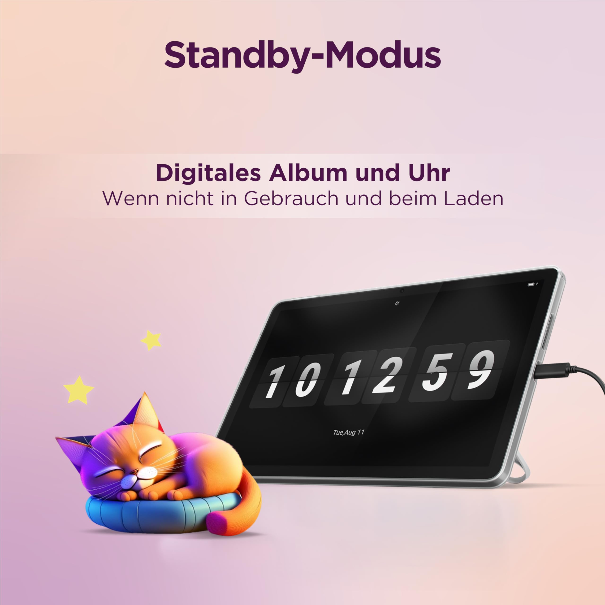 Lenovo Tab Tablet | 10.1" Full HD Display | MediaTek G85 | 4GB RAM | 64GB eMMC 5.1 Speicher | Android | Polar Blue | inkl. Schutzhülle mit integriertem Ständer