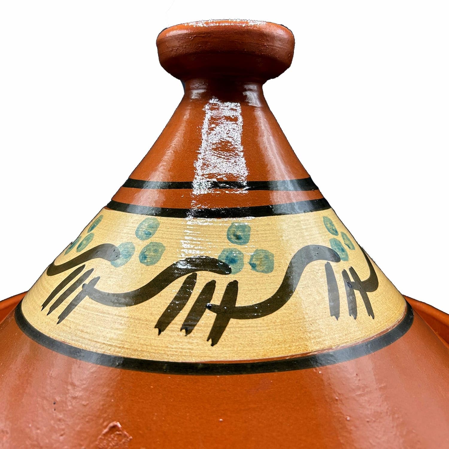 Tajine XL 35 cm in Terracotta Dipinta a Mano – Pentola Tradizionale Marocchina/Tunisina + Ebook Gratuito 3107251000
