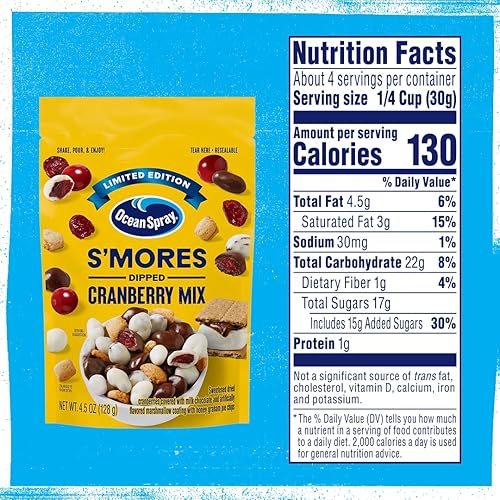 Vista 35 de Ocean Spray Yogur griego cubierto Craisins, sabor a yogur griego, arándanos cubiertos, frutas secas, bolsa de 5 onzas